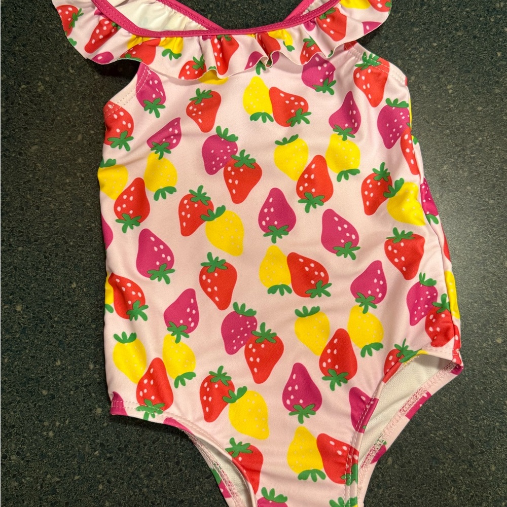 Joe Fresh 18-24M Infant 1-Pc Strawberry Print Swimsuit